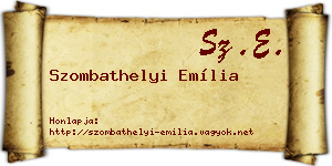 Szombathelyi Emília névjegykártya